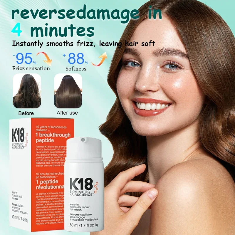 K18 Hair Treatment leave-in Repair Mask - Restore, Soften, Strengthen - Remy13  # 